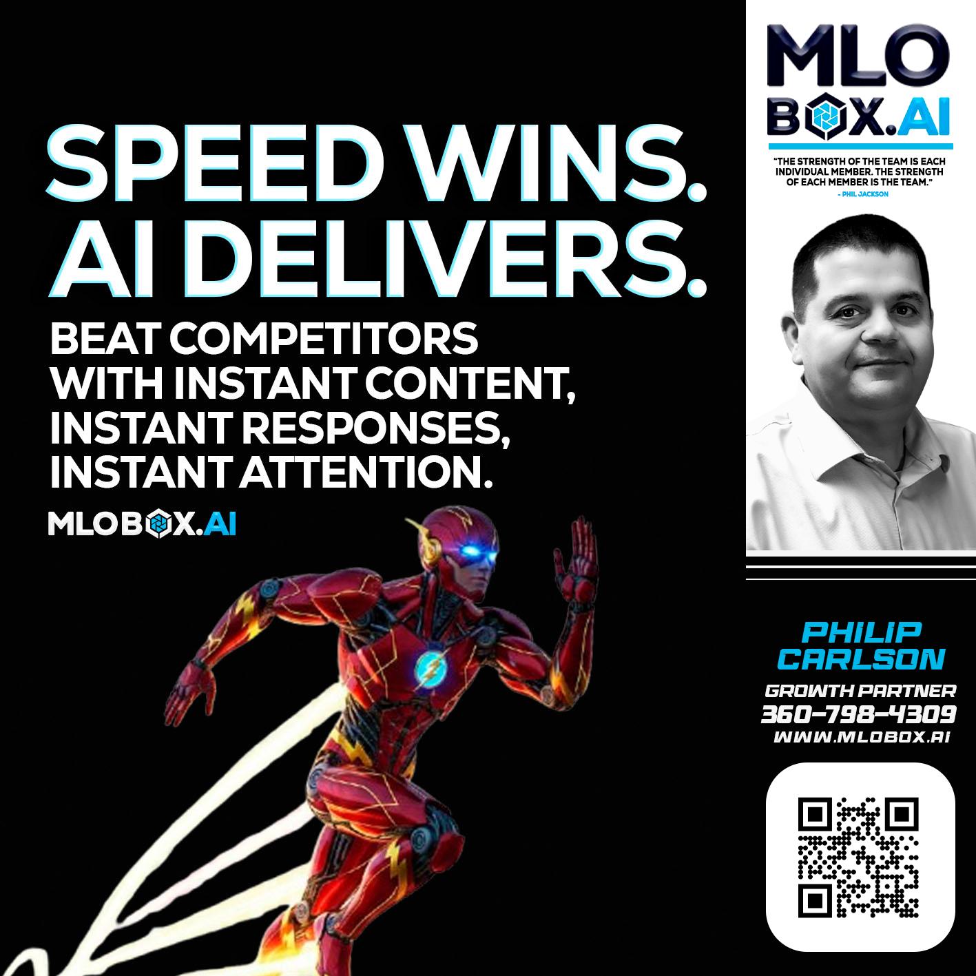 SPEED WINS - Philip Carlson -Branch Manager