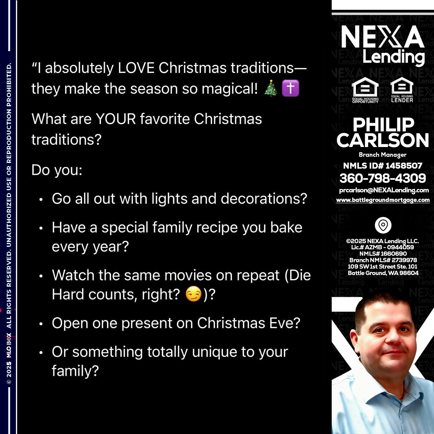 I love christmas - Philip Carlson -Branch Manager