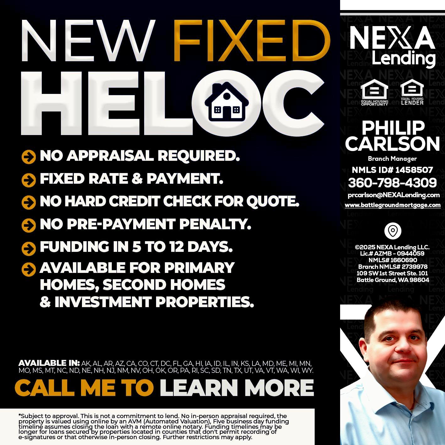 HELOC - Philip Carlson -Branch Manager