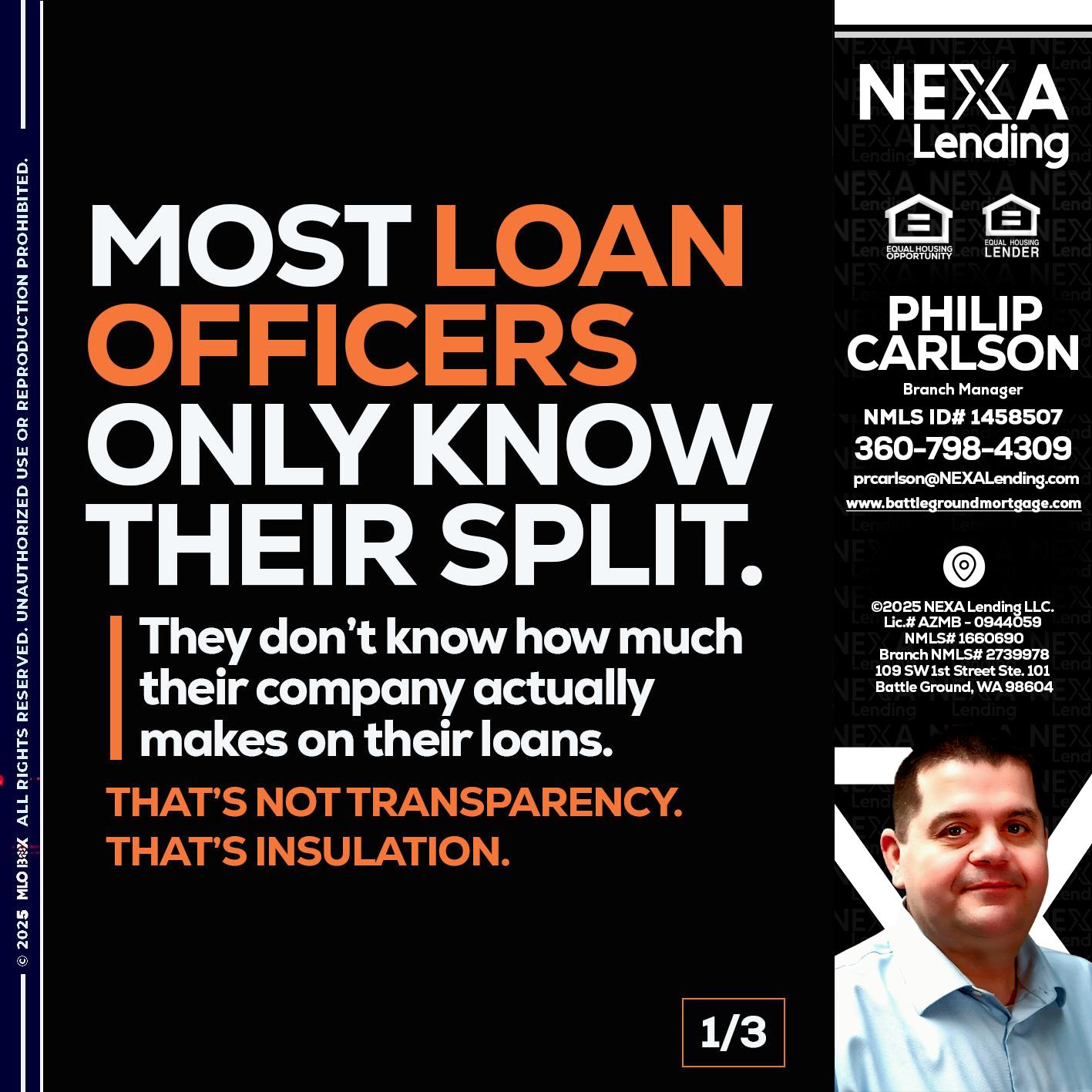 1 OF 3 - Philip Carlson -Branch Manager