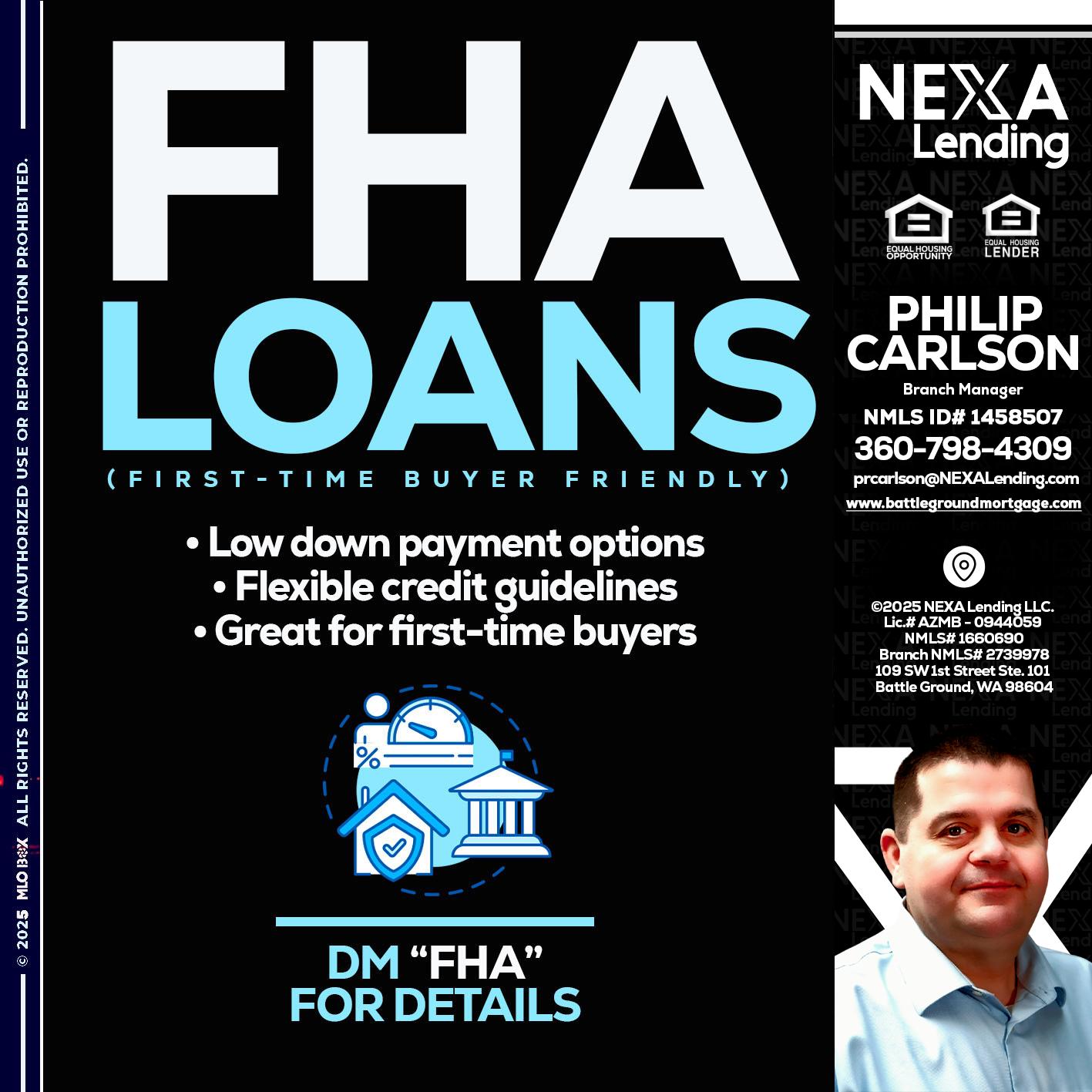 FHA LOANS - Philip Carlson -Branch Manager