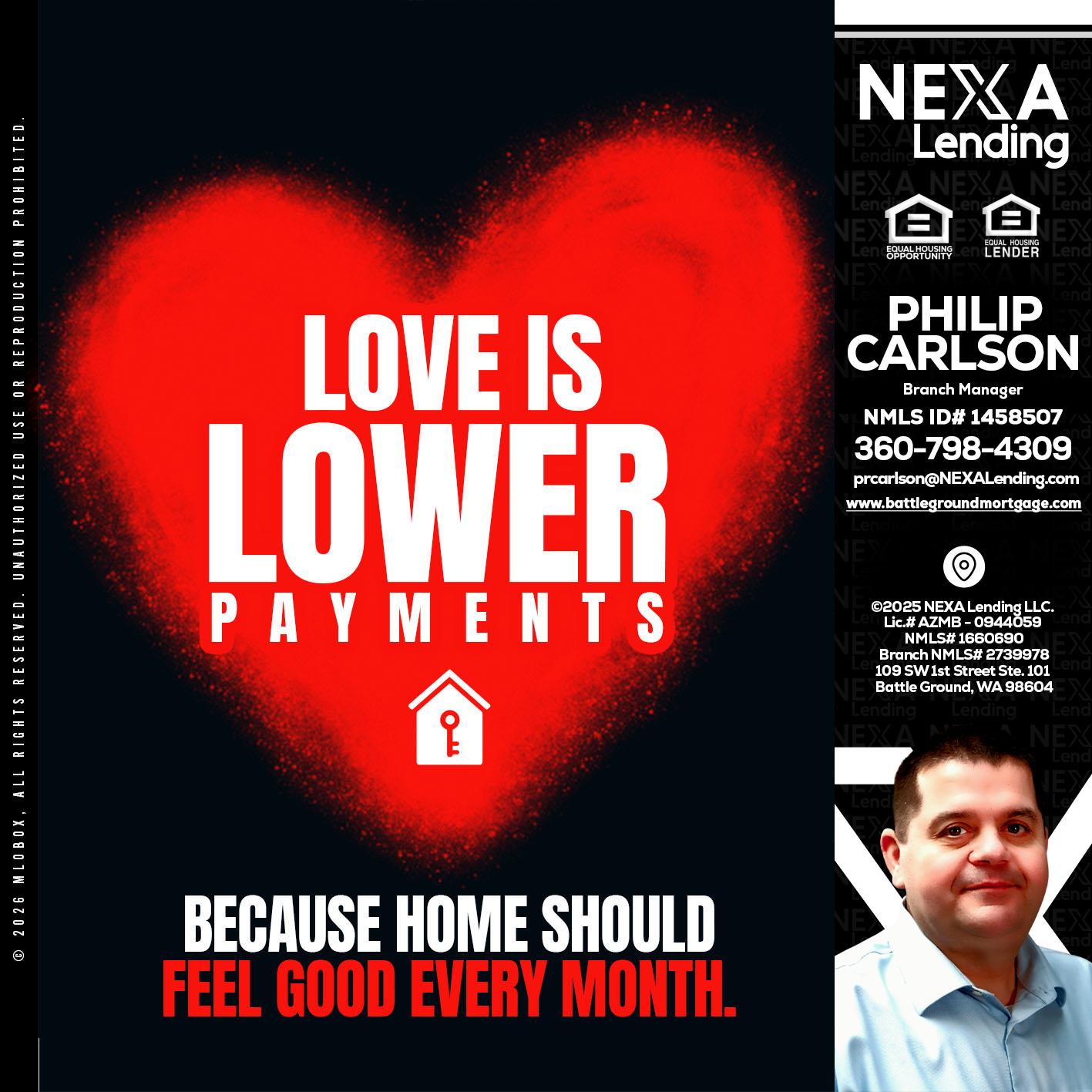 LOVE IS LOWER - Philip Carlson -Branch Manager