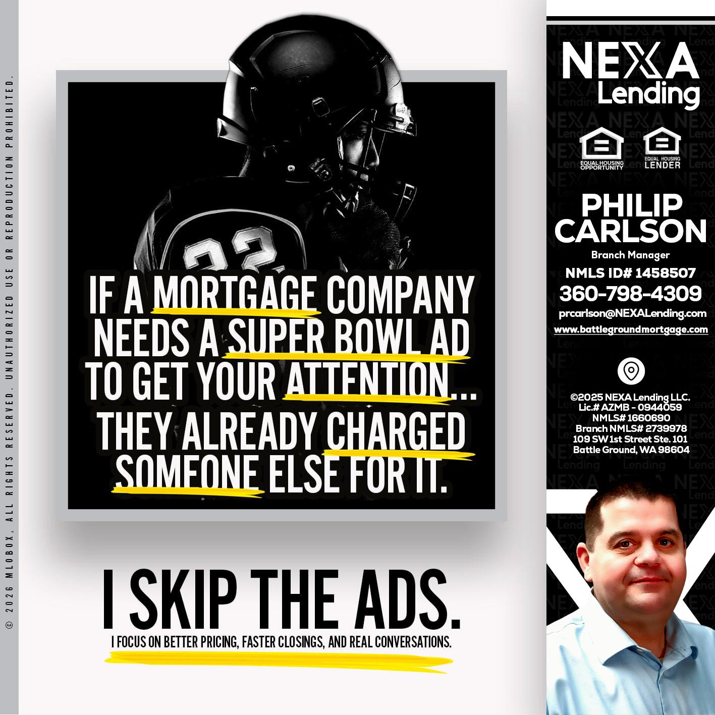 if a mortgage ad - Philip Carlson -Branch Manager
