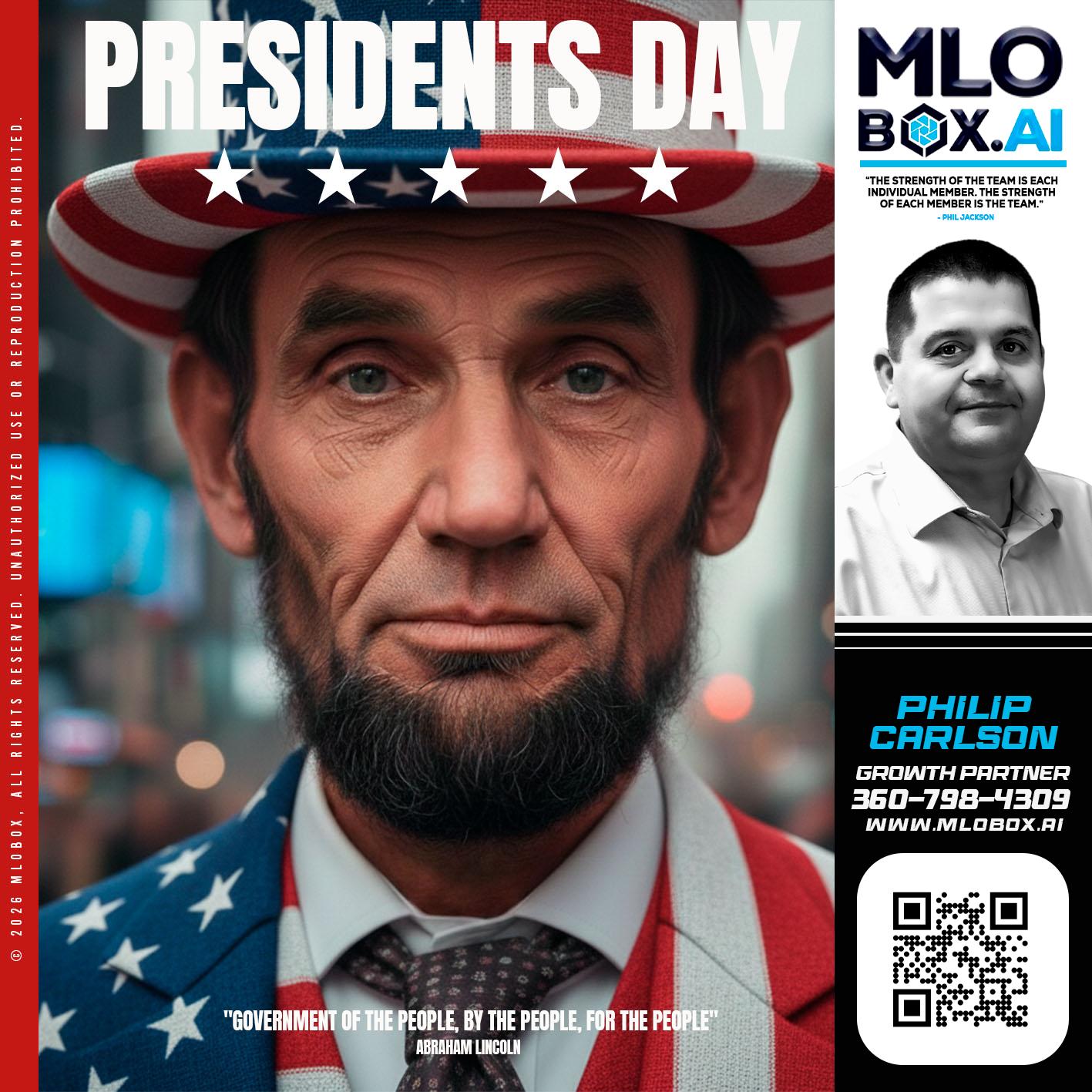 PRESIDENTS DAY - Philip Carlson -Branch Manager