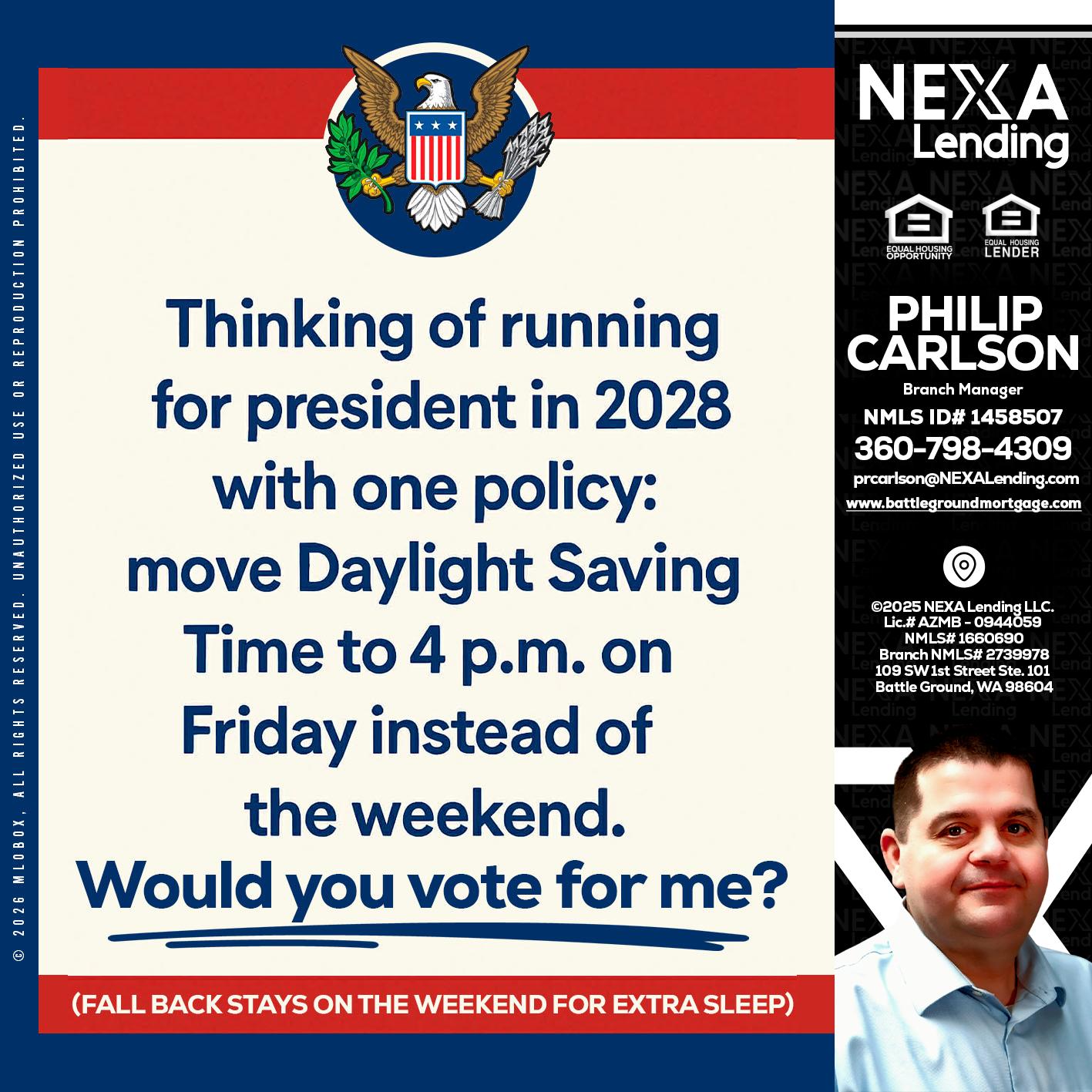 THINKING OF RUNING - Philip Carlson -Branch Manager