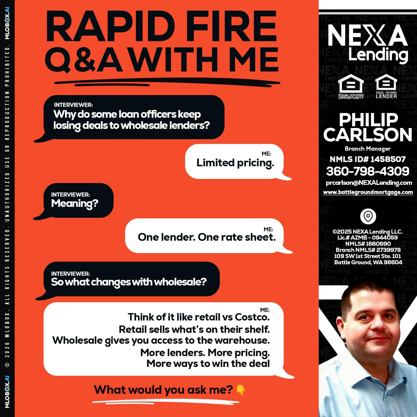 Q&A - Philip Carlson -Branch Manager