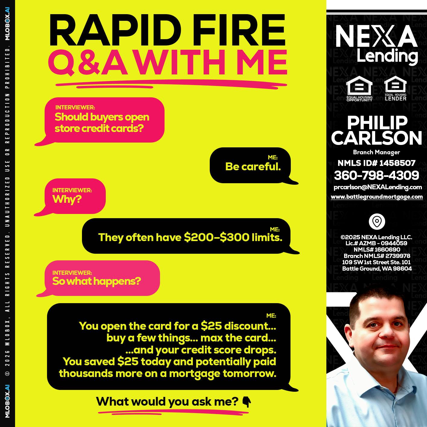 RAPID FIRE Q&A - Philip Carlson -Branch Manager