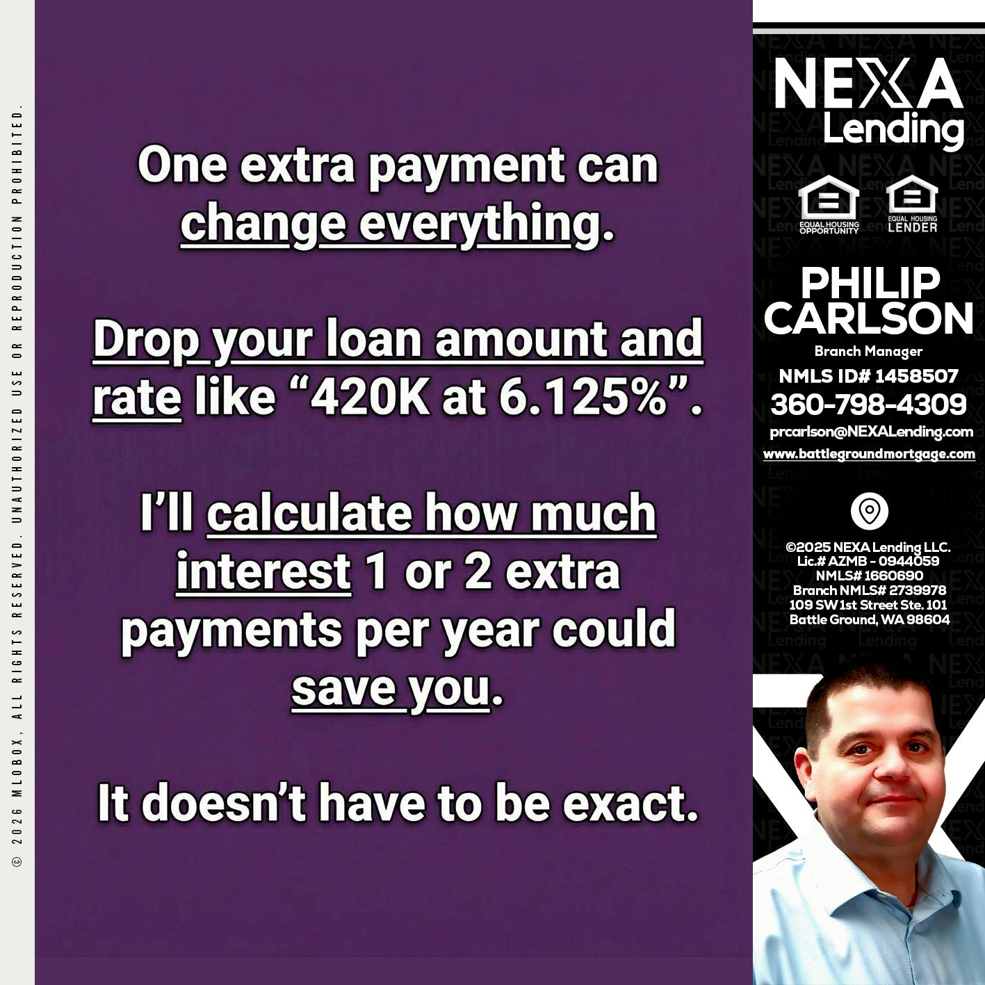 ONE EXTRA - Philip Carlson -Branch Manager