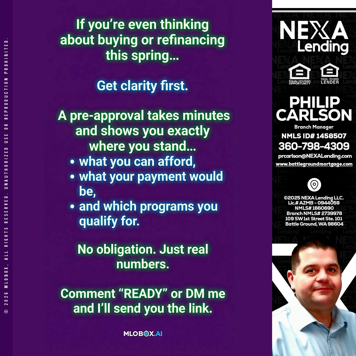 IF YOU THINKING - Philip Carlson -Branch Manager