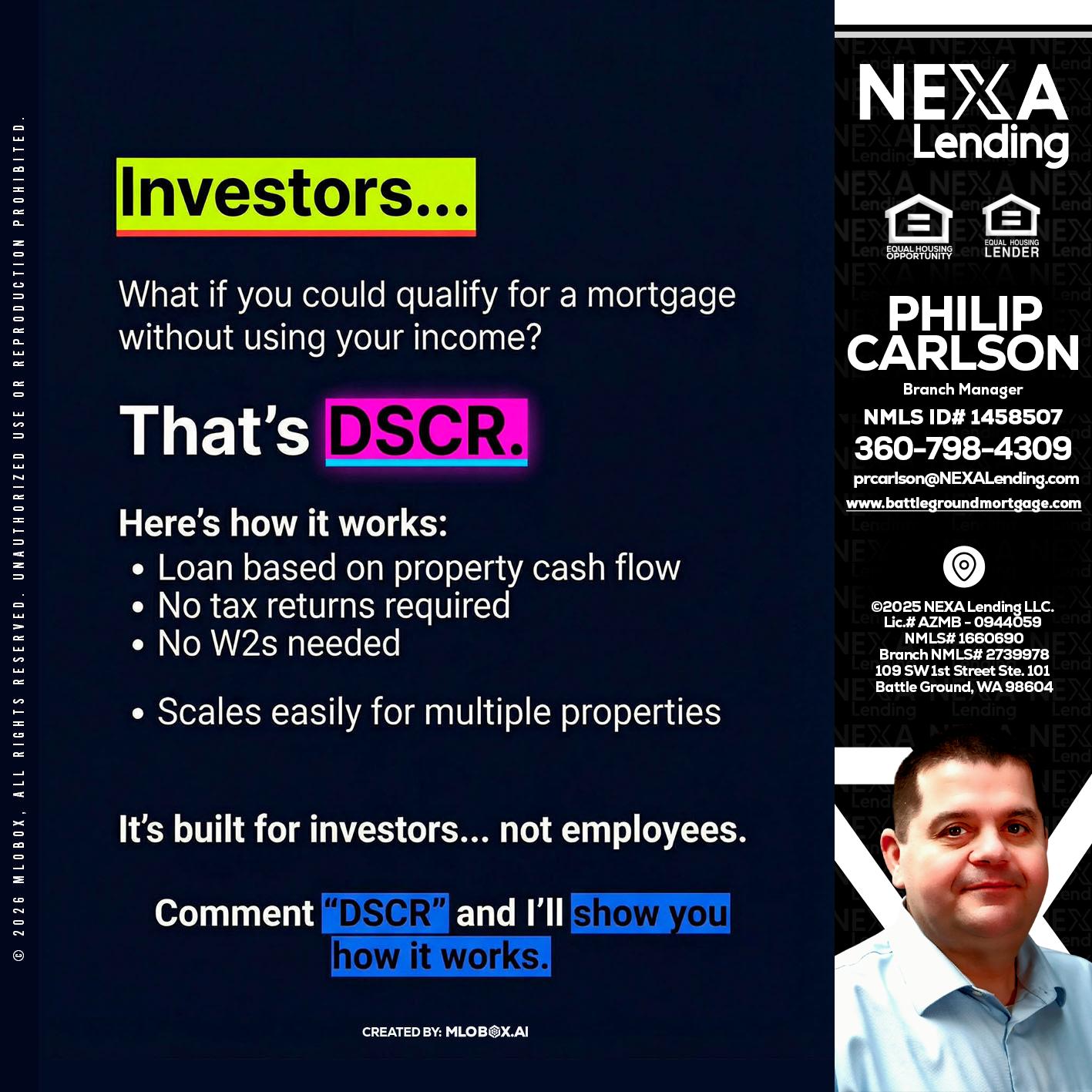 INVESTORS - Philip Carlson -Branch Manager