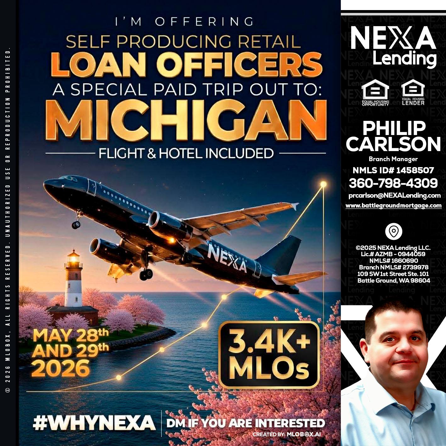 MICHIGAN TRIP - Philip Carlson -Branch Manager