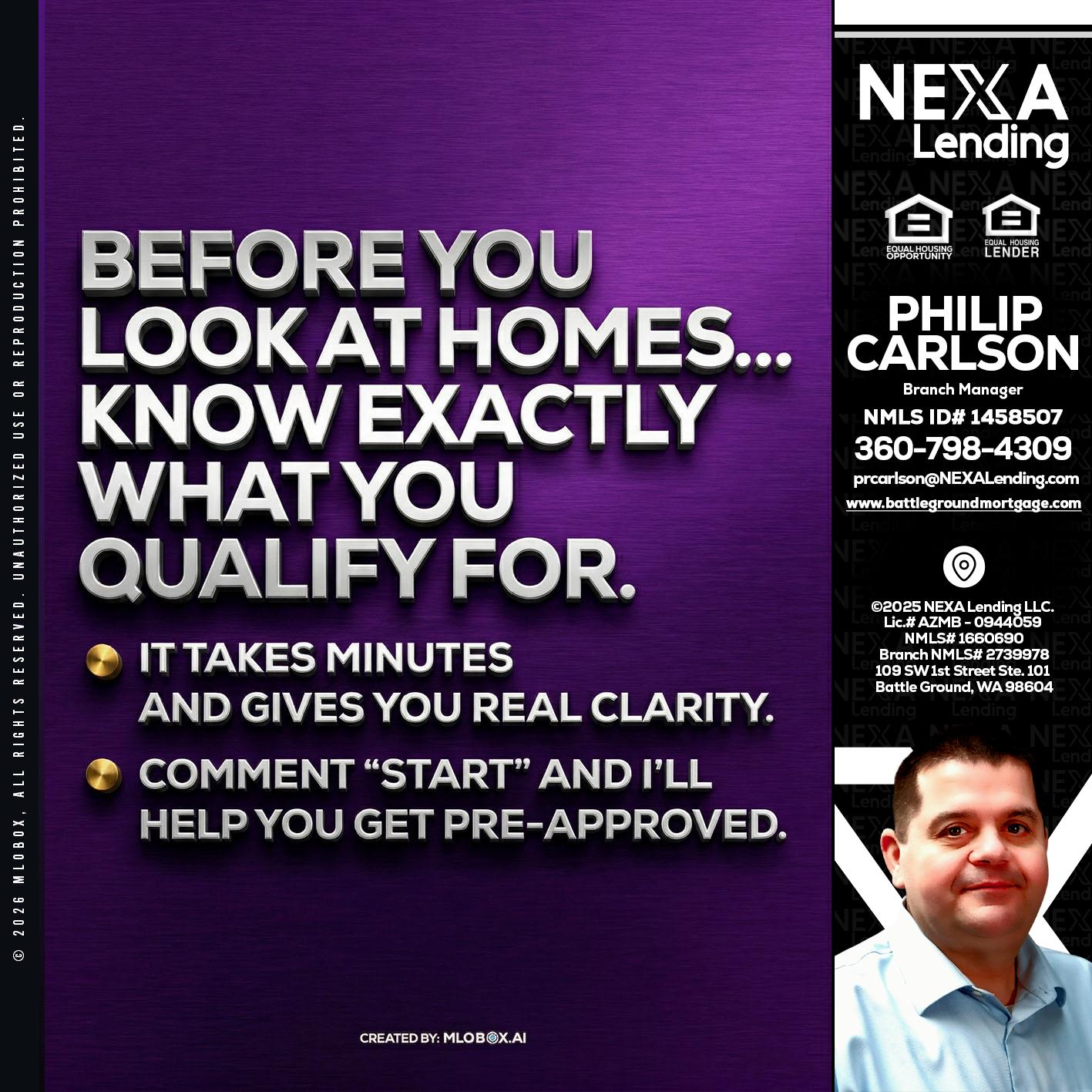 BEFORE YOU - Philip Carlson -Branch Manager