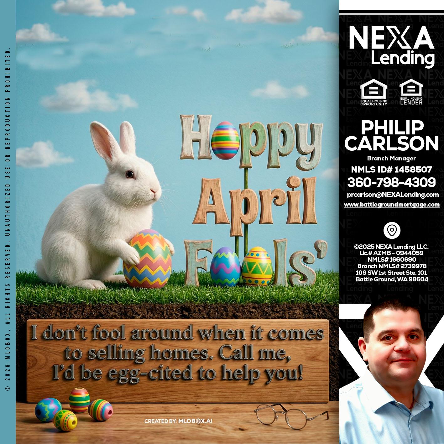 happy april fools - Philip Carlson -Branch Manager