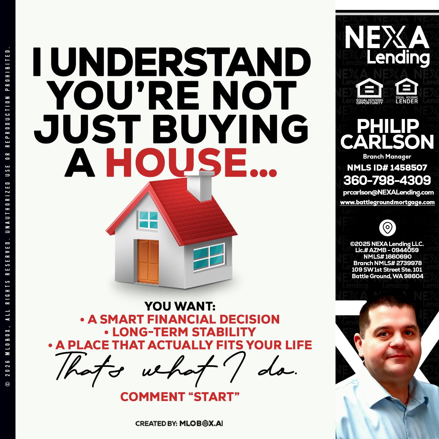 I UNDERSTAND - Philip Carlson -Branch Manager