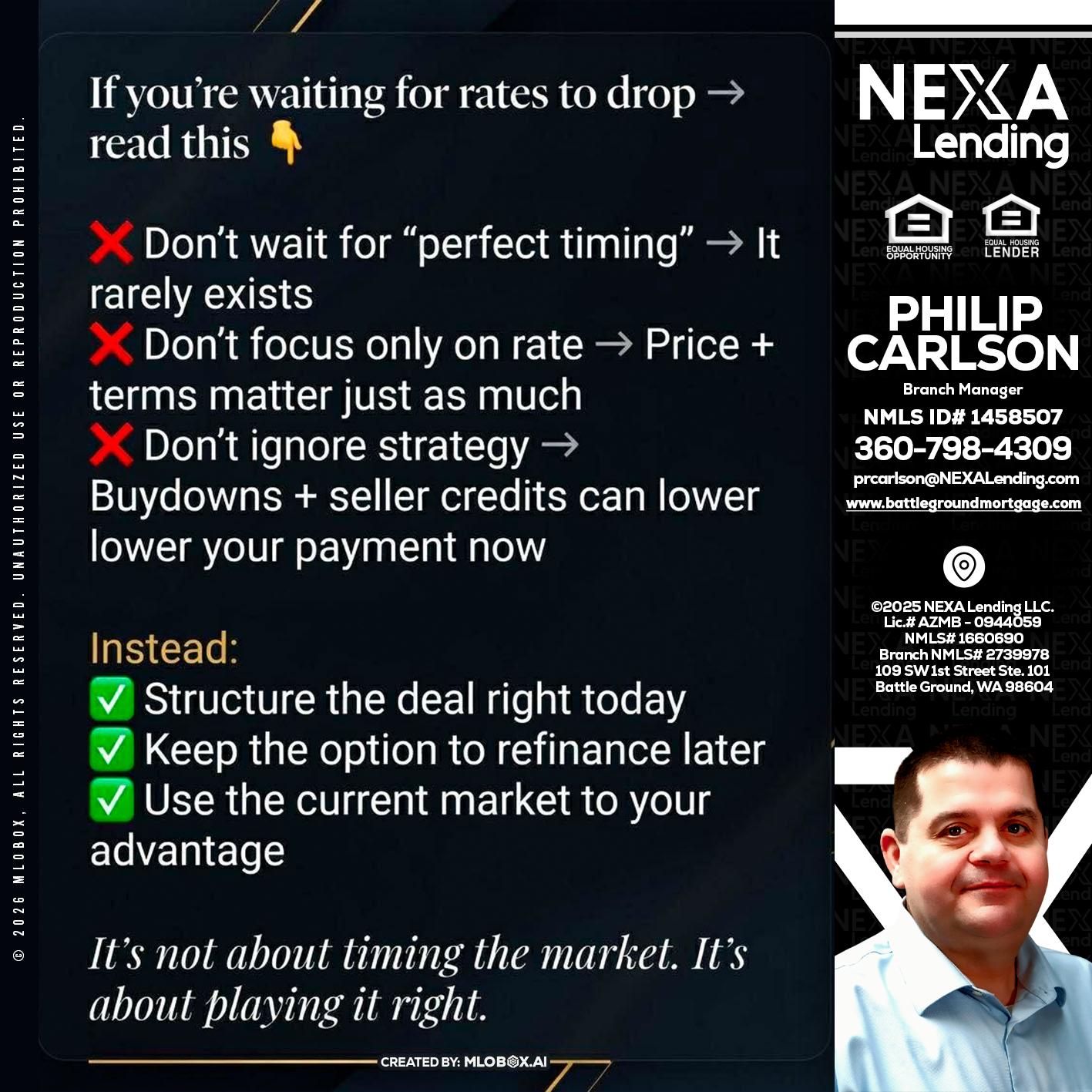 IF YOU ARE - Philip Carlson -Branch Manager