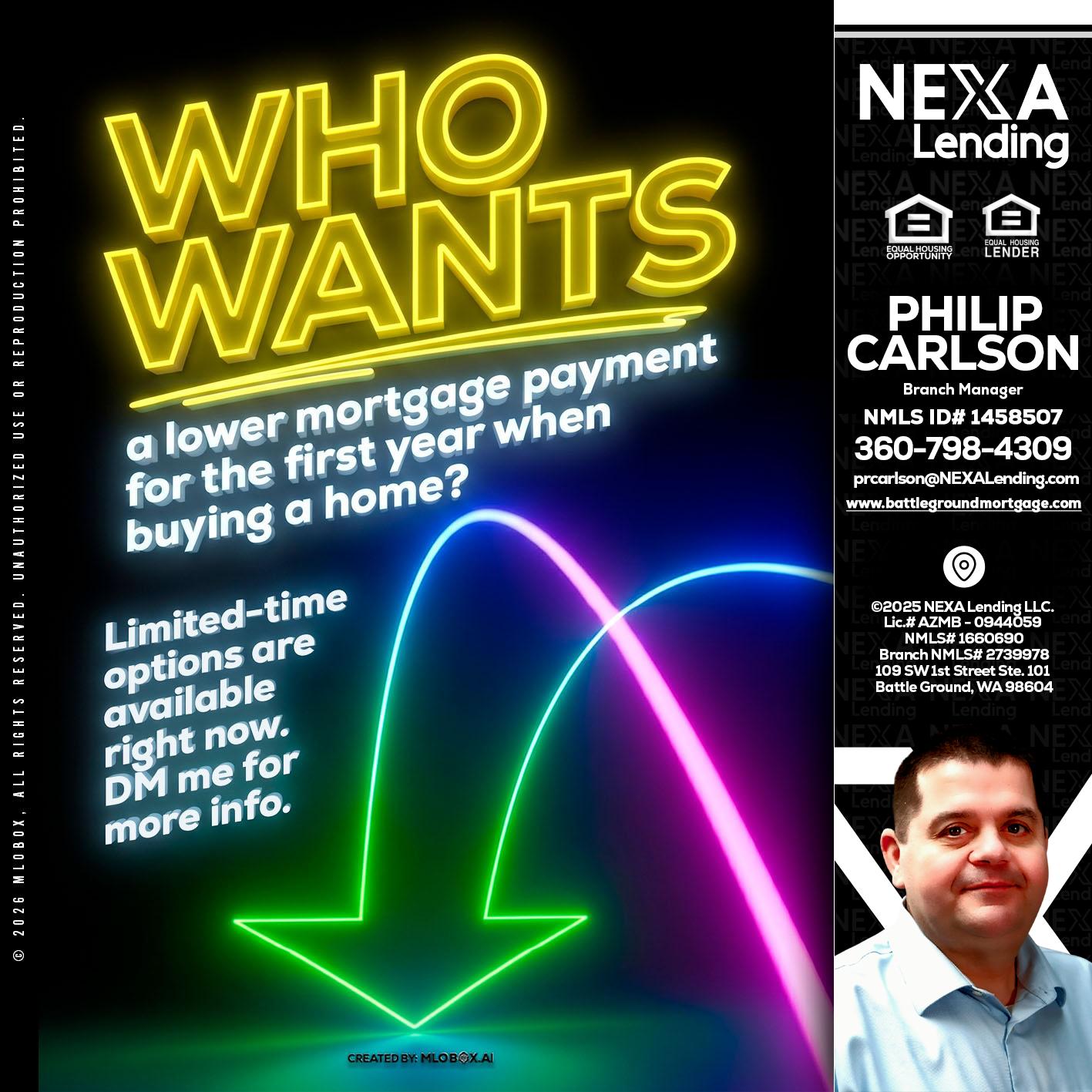 WHO WANTS - Philip Carlson -Branch Manager