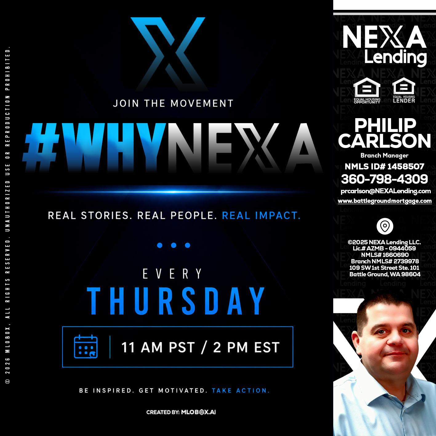 why NEXA - Philip Carlson -Branch Manager