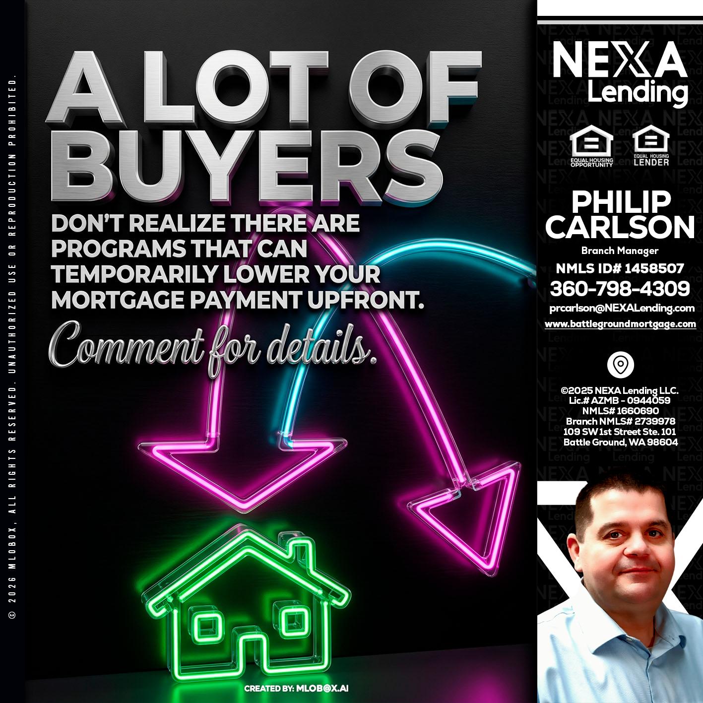 A LOT OF BUYERS - Philip Carlson -Branch Manager