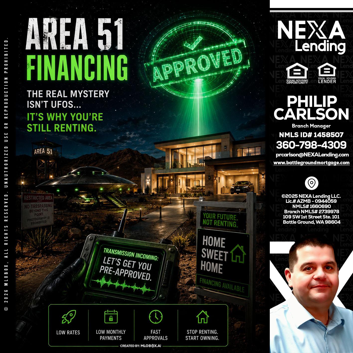 AREA 51 - Philip Carlson -Branch Manager