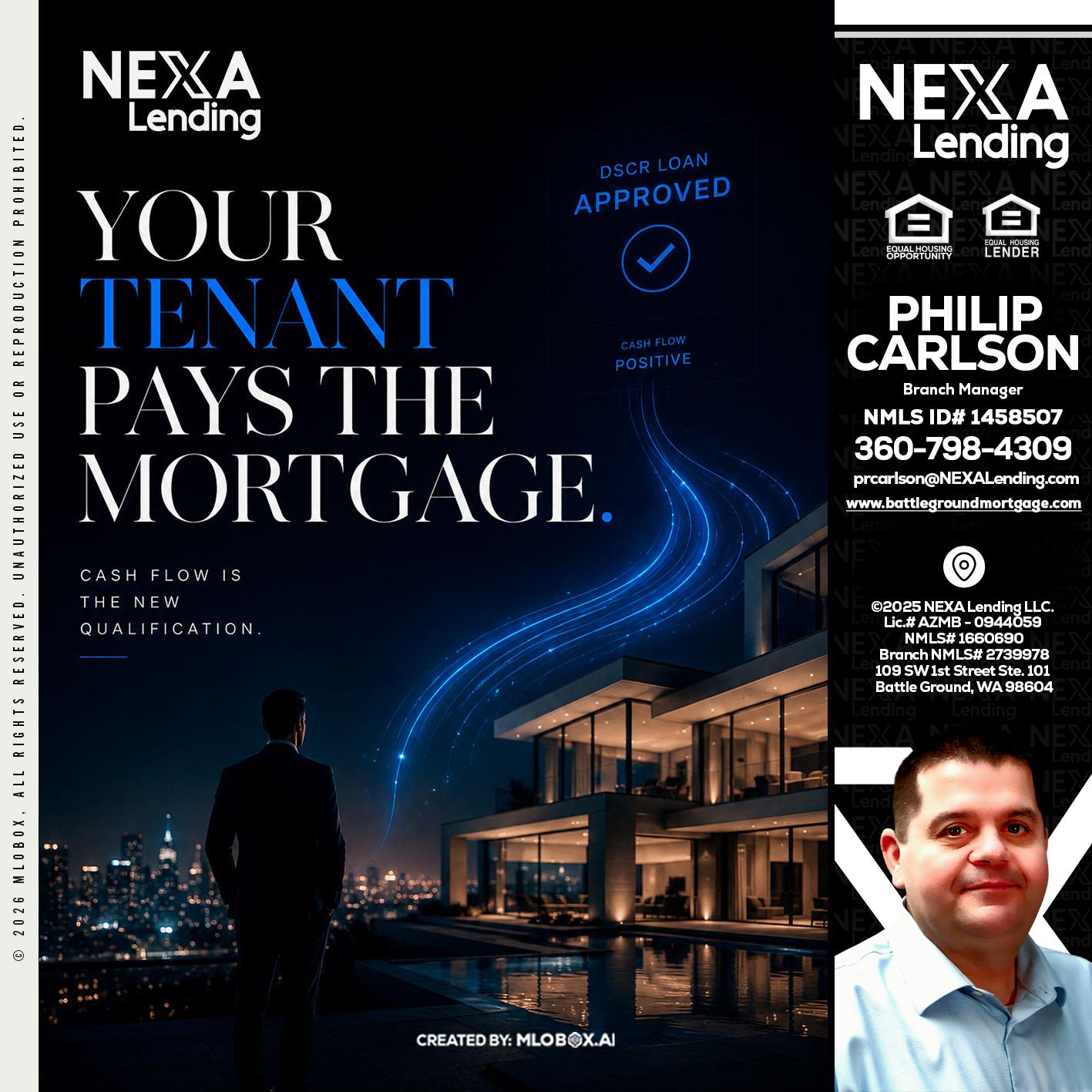DSCR LOANS - Philip Carlson -Branch Manager