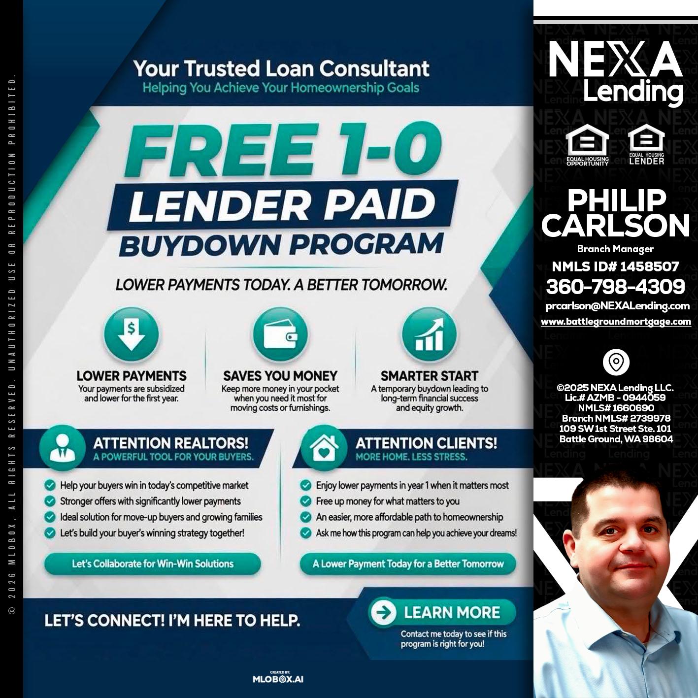 FREE 1-0 - Philip Carlson -Branch Manager