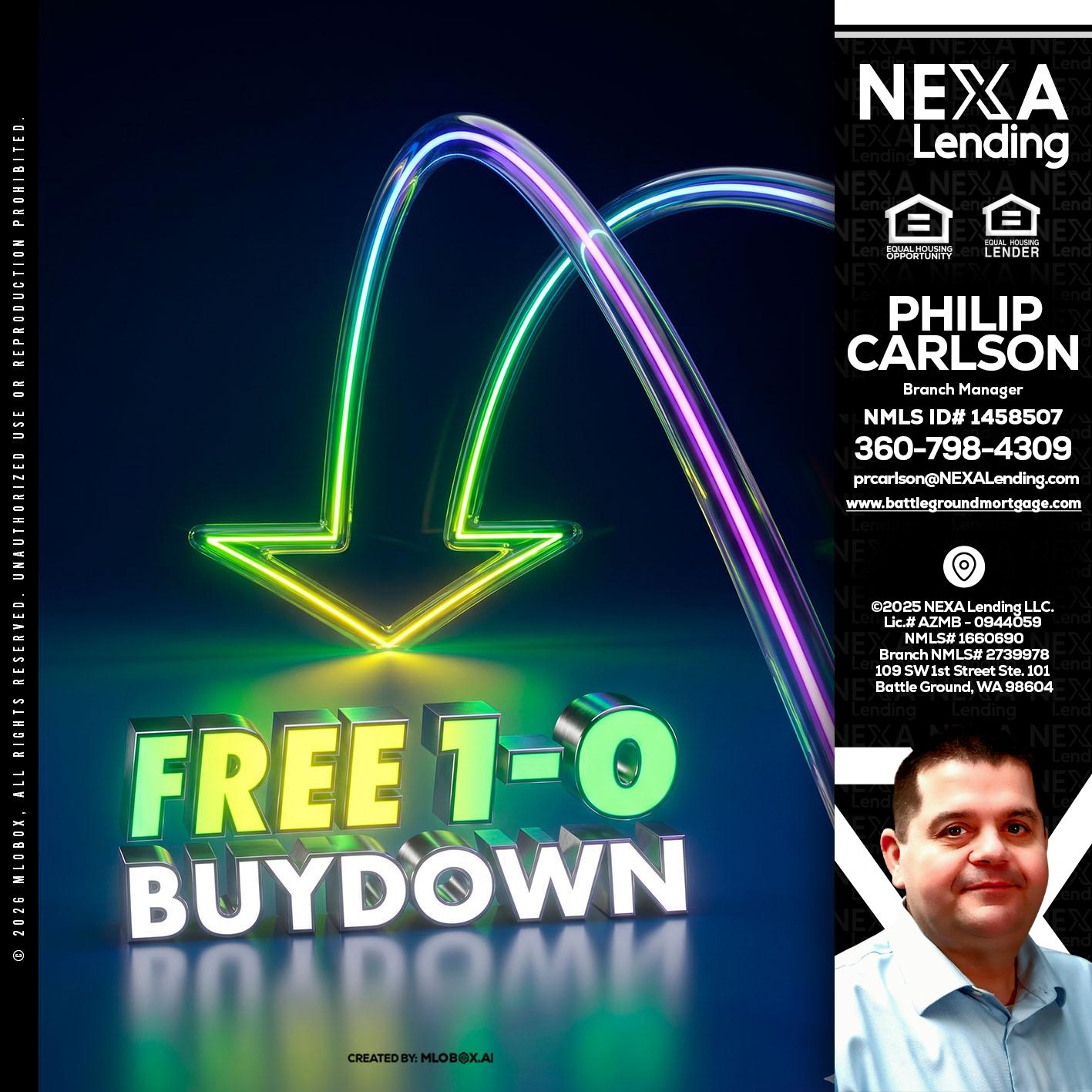FREE 1-0 BUYDOWN - Philip Carlson -Branch Manager