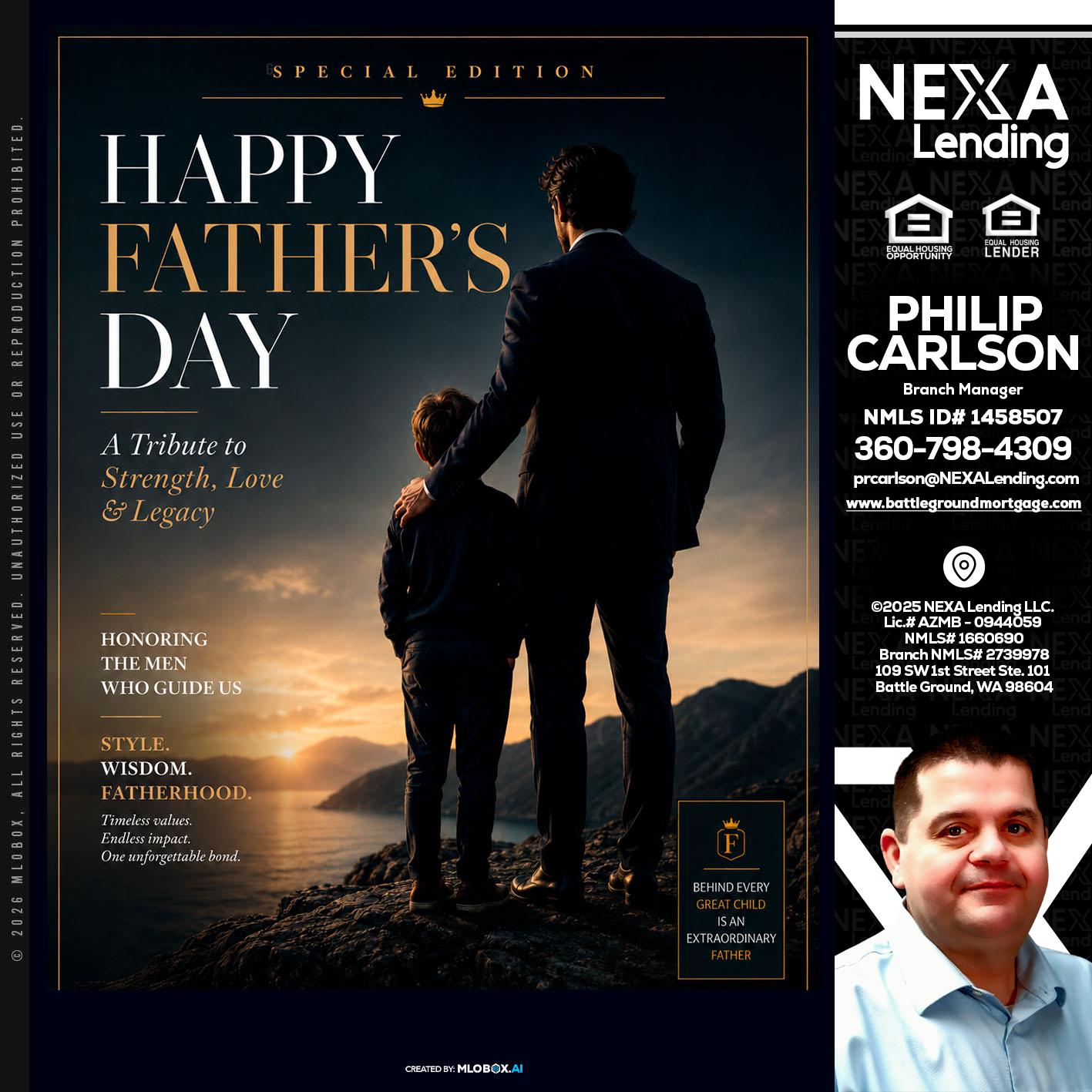 HAPPY FATHERS DAY - Philip Carlson -Branch Manager