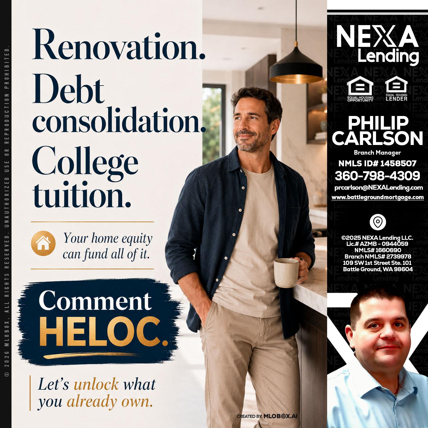 RENOVATION DEBT - Philip Carlson -Branch Manager