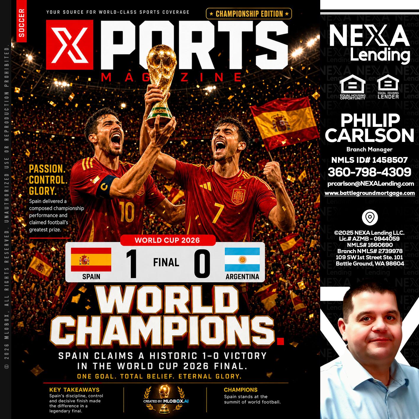SPAIN CHAMPION - Philip Carlson -Branch Manager