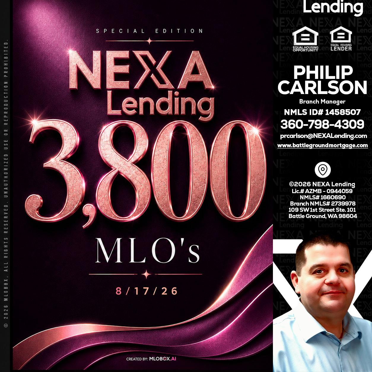 3800 MLOs - Philip Carlson -Branch Manager