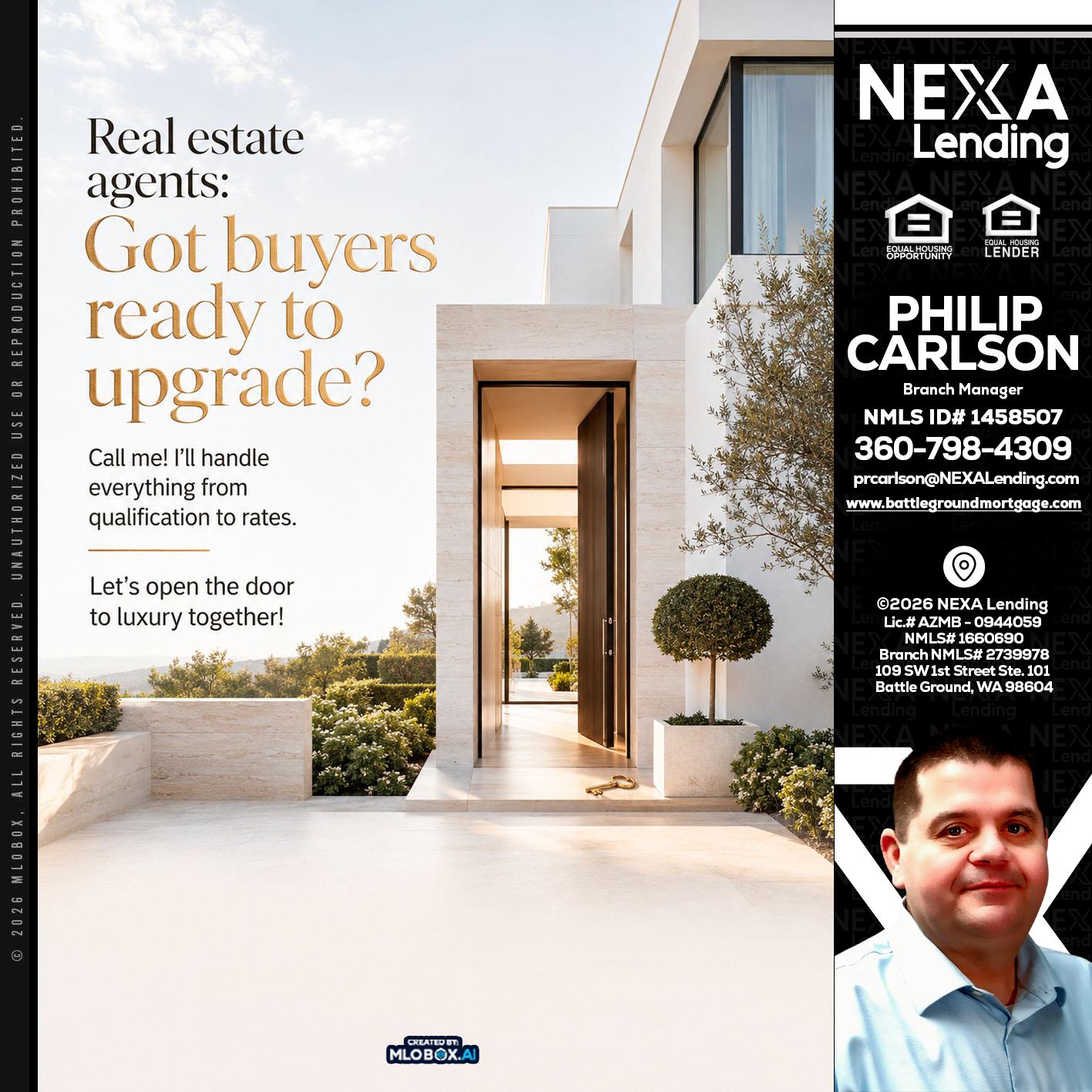 REAL ESTATE AGENTS - Philip Carlson -Branch Manager