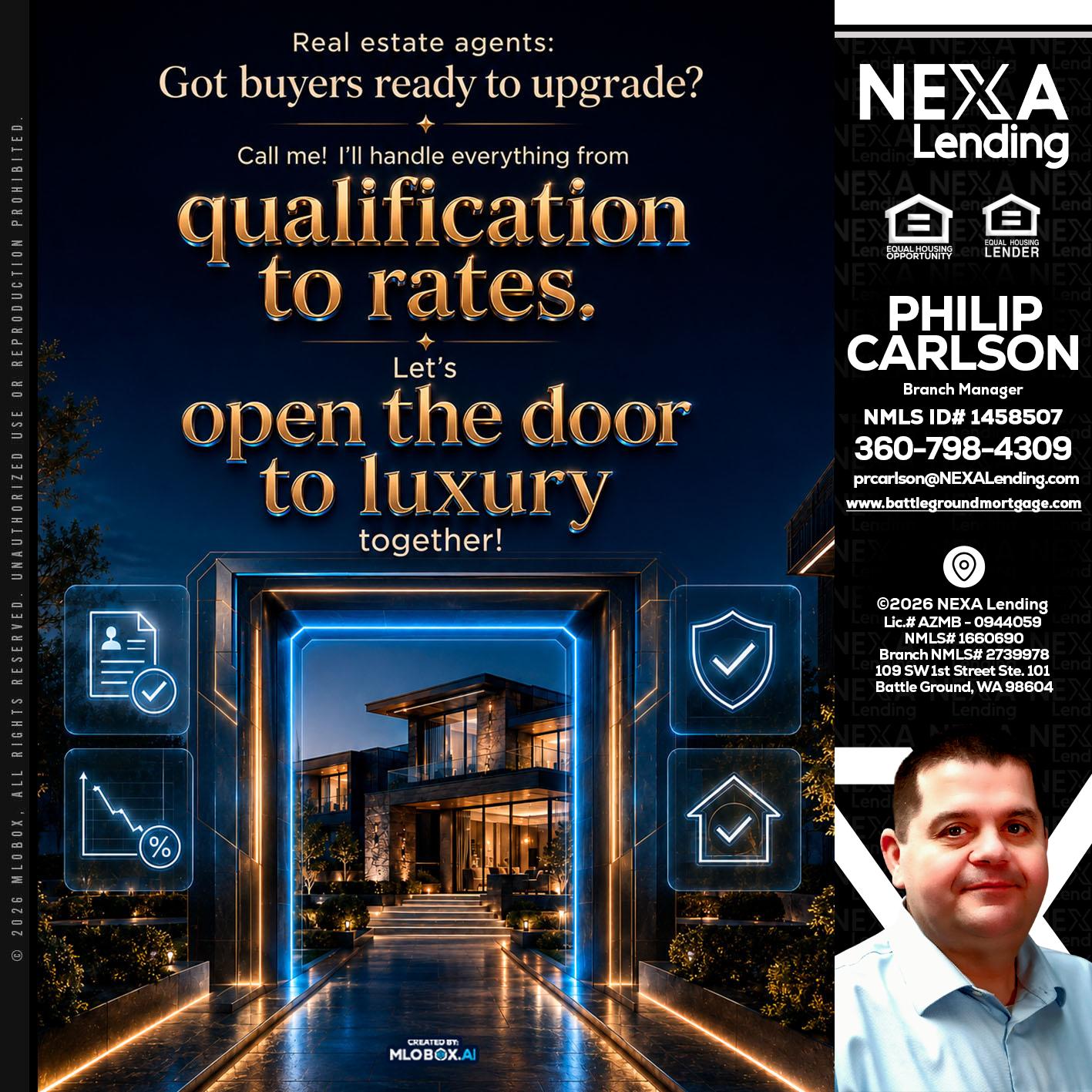 QUALIFICATION TO RATES - Philip Carlson -Branch Manager