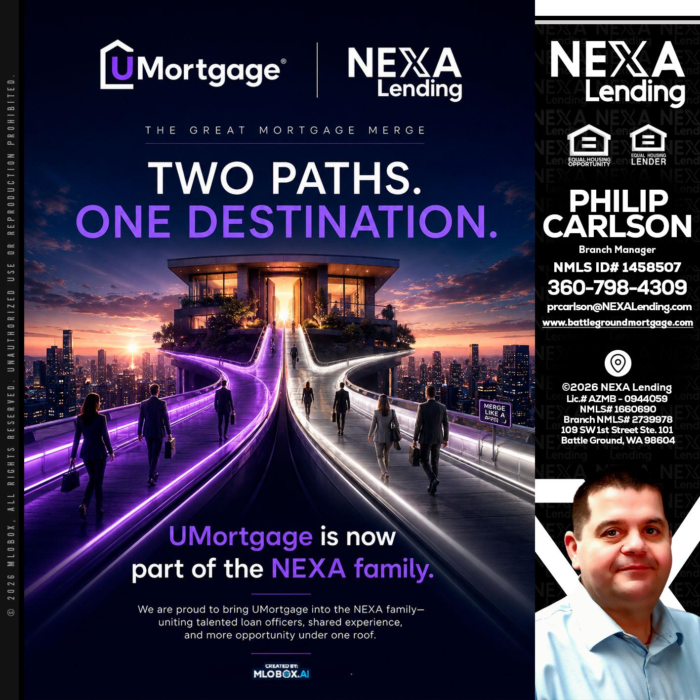 two path - Philip Carlson -Branch Manager