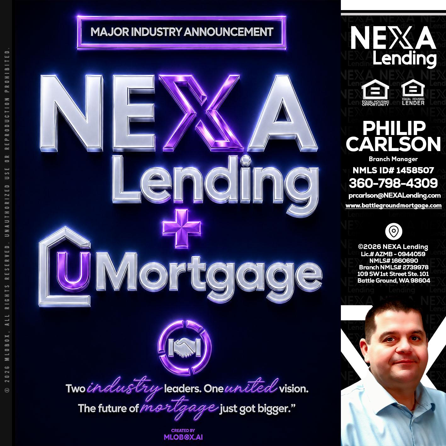 NEXA LENDING U MORTGAGE - Philip Carlson -Branch Manager