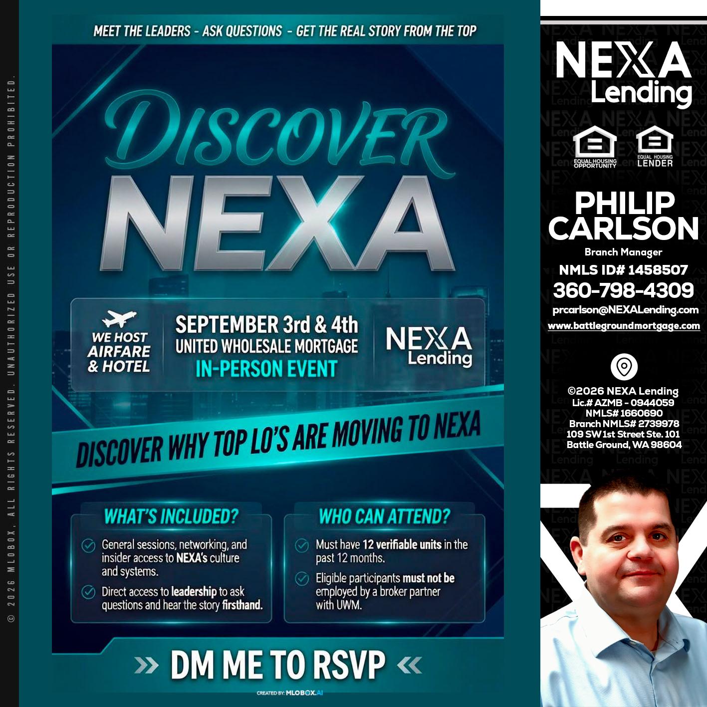DISCOVER NEXA - Philip Carlson -Branch Manager