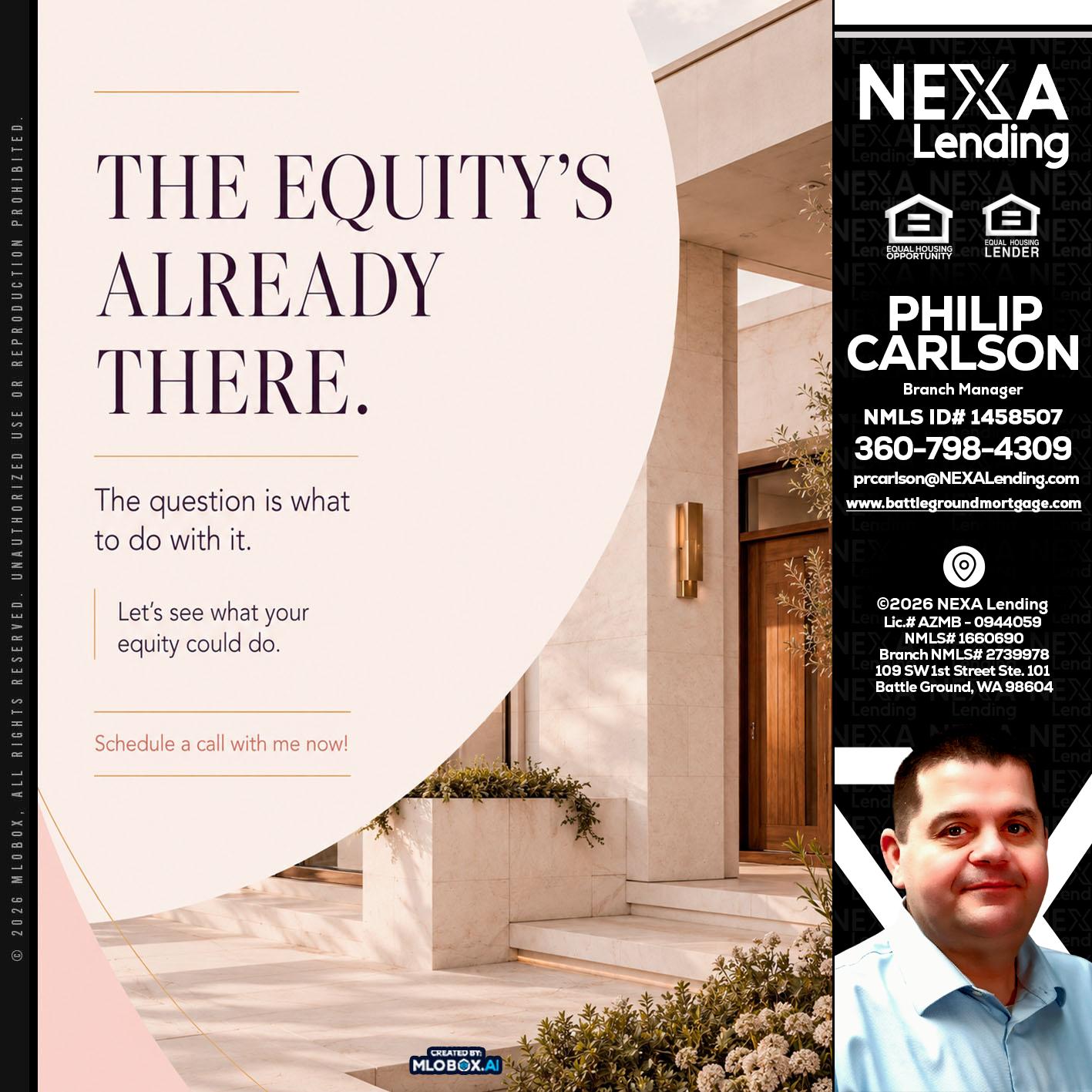 THE EQUITY'S - Philip Carlson -Branch Manager