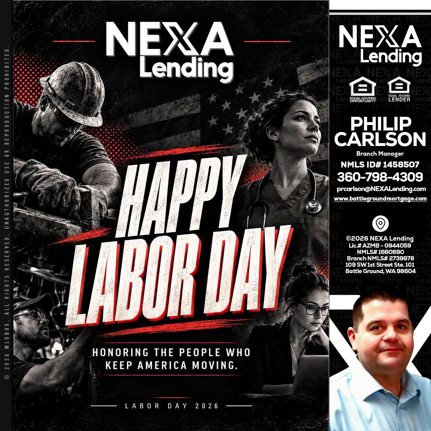 LABOR DAY - Philip Carlson -Branch Manager