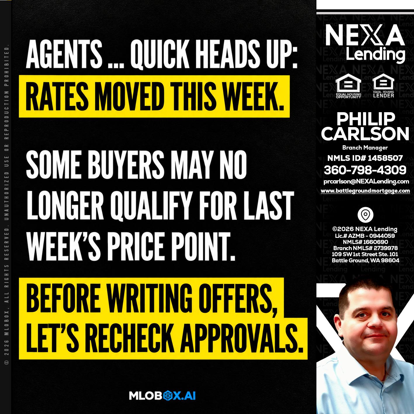 AGENTS QUICK - Philip Carlson -Branch Manager