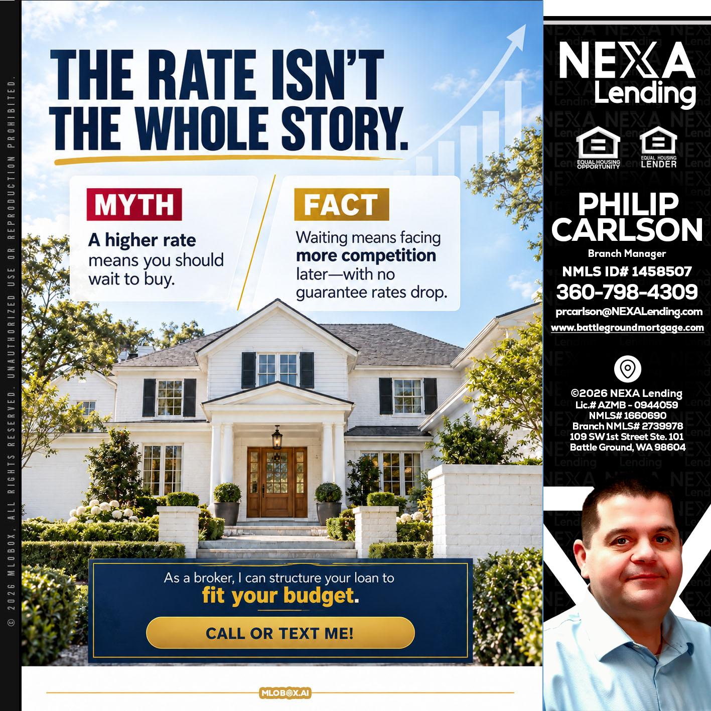 THE RATE ISNT - Philip Carlson -Branch Manager