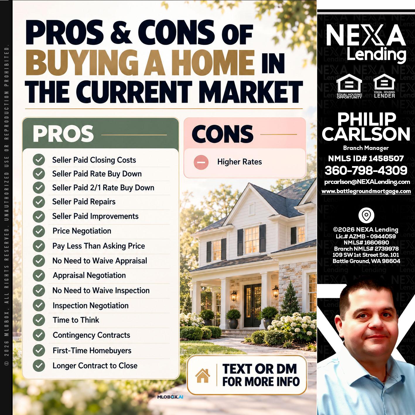 pros and cons - Philip Carlson -Branch Manager