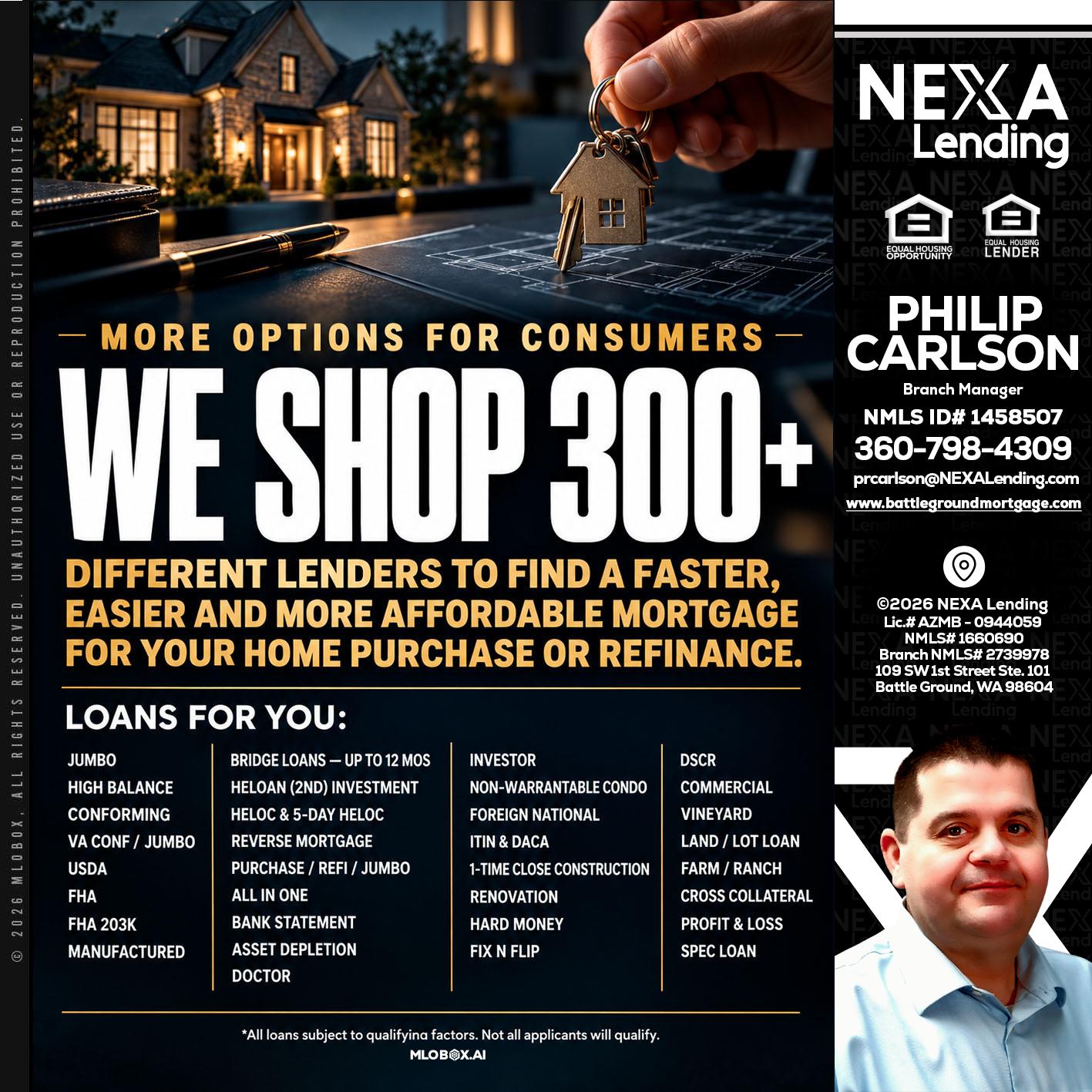 WE SHOP 300+ - Philip Carlson -Branch Manager