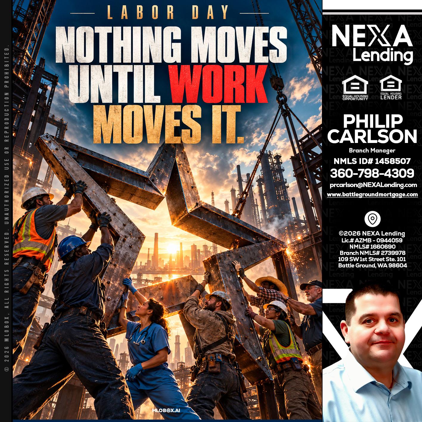 LABOR DAY - Philip Carlson -Branch Manager