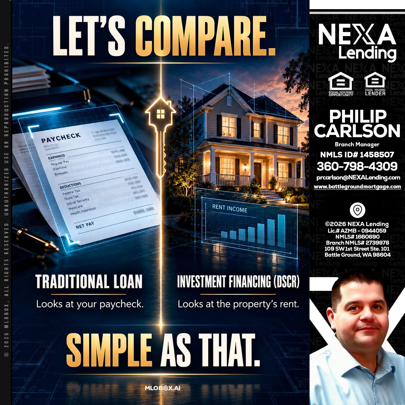 lets compare - Philip Carlson -Branch Manager