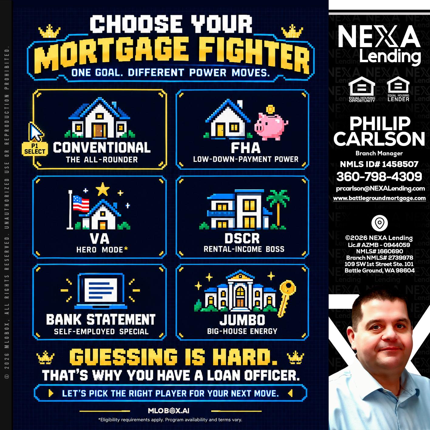 CHOOSE YOUR MORTGAGE - Philip Carlson -Branch Manager