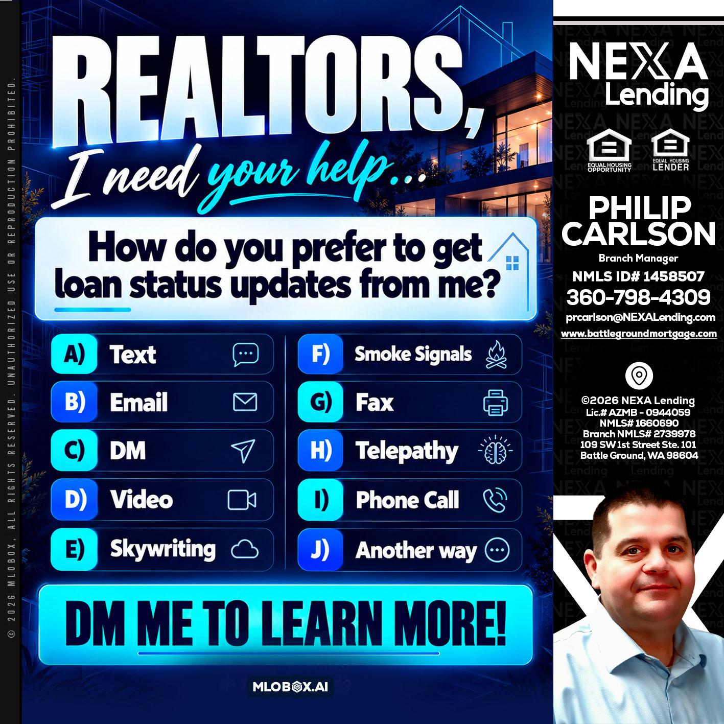 REALTORS - Philip Carlson -Branch Manager
