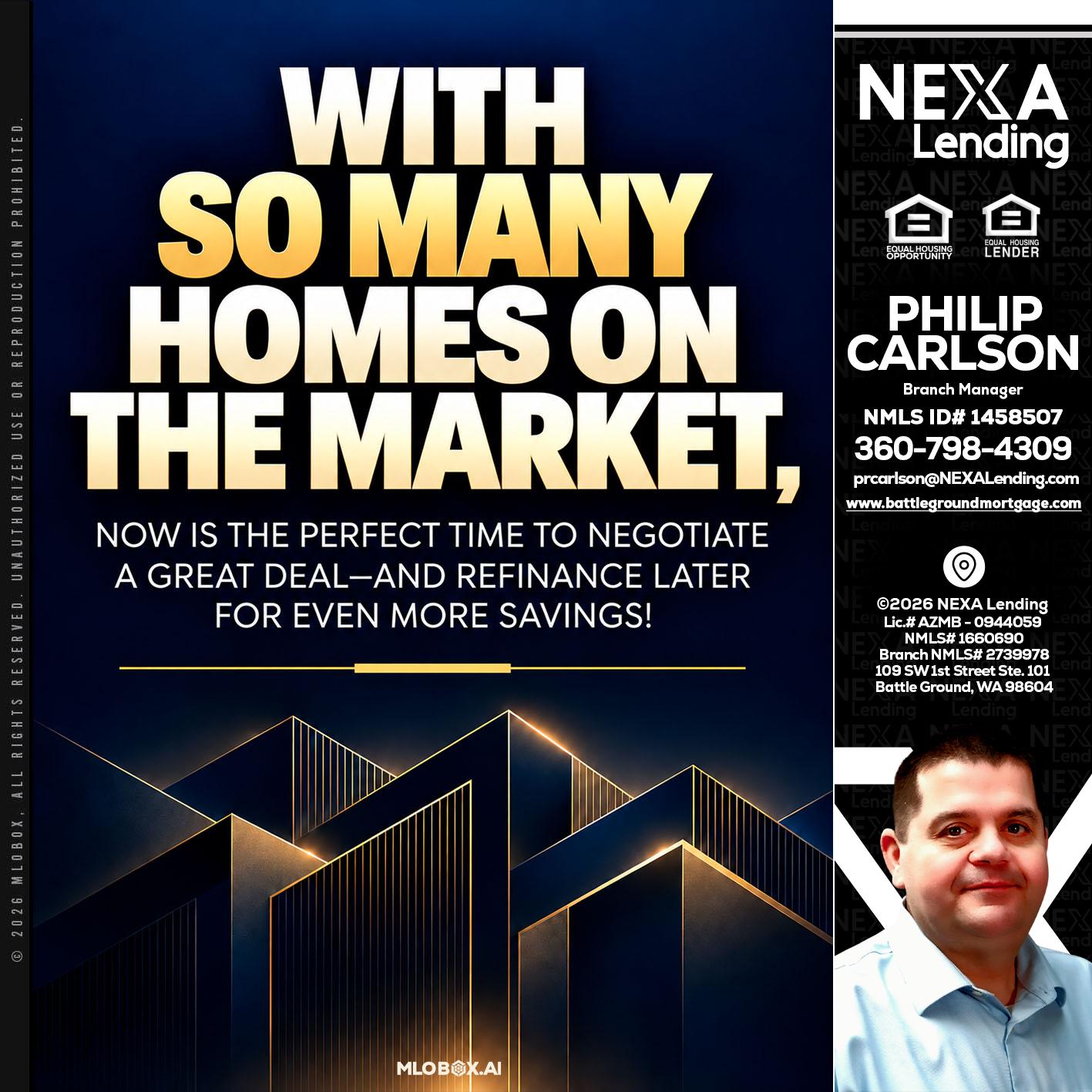 WITH SO MANY - Philip Carlson -Branch Manager