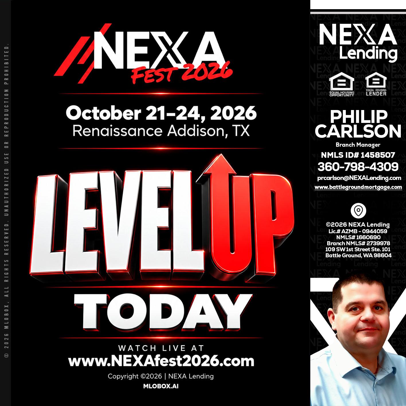 LEVEL UP TODAY - Philip Carlson -Branch Manager