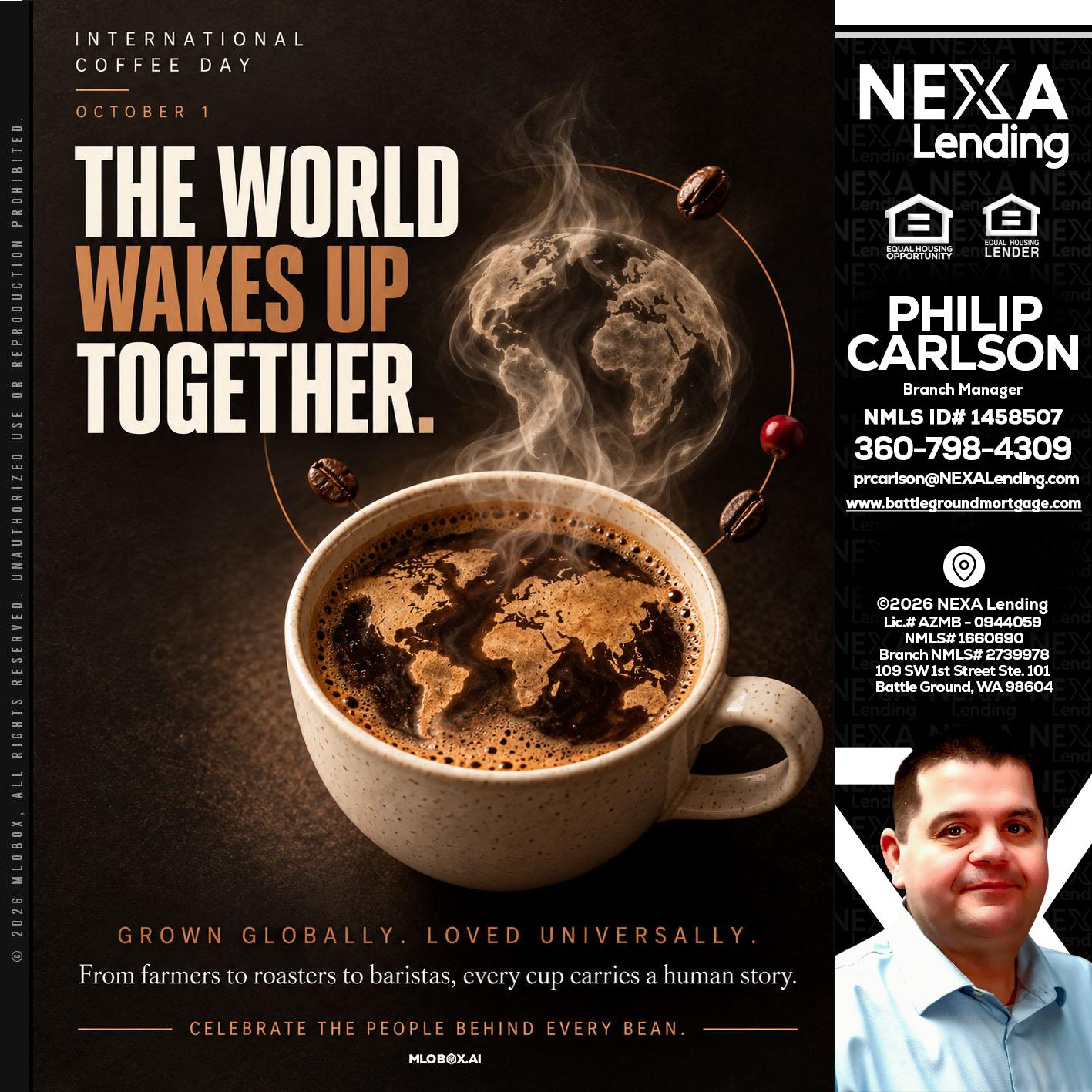 THE WORLD WAKES UP - Philip Carlson -Branch Manager